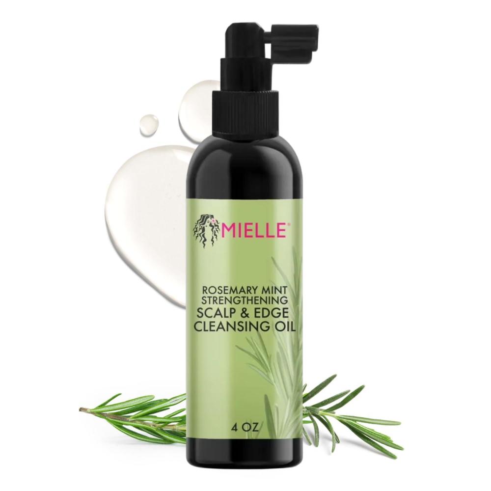 imageMielle Organics Rosemary amp Mint Scalp amp Edge Cleansing Hair Oil NoRinse Scalp Cleanser for Product Build Up Prolongs Hairstyles Between Wash Days amp Encourages Longer Healthier Hair 4 Oz