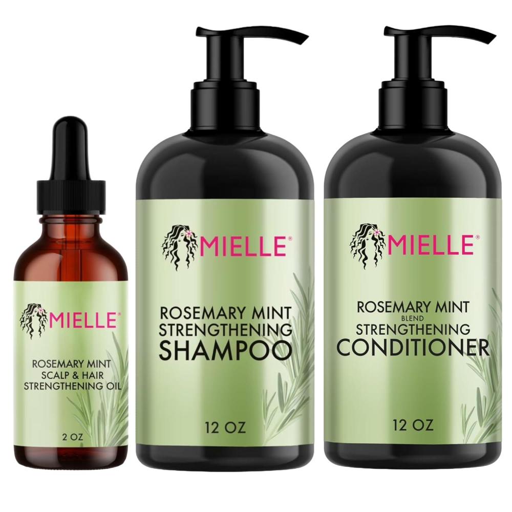 imageMielle Organics Hair Strengthening Bundle  Oil Shampoo and Conditioner