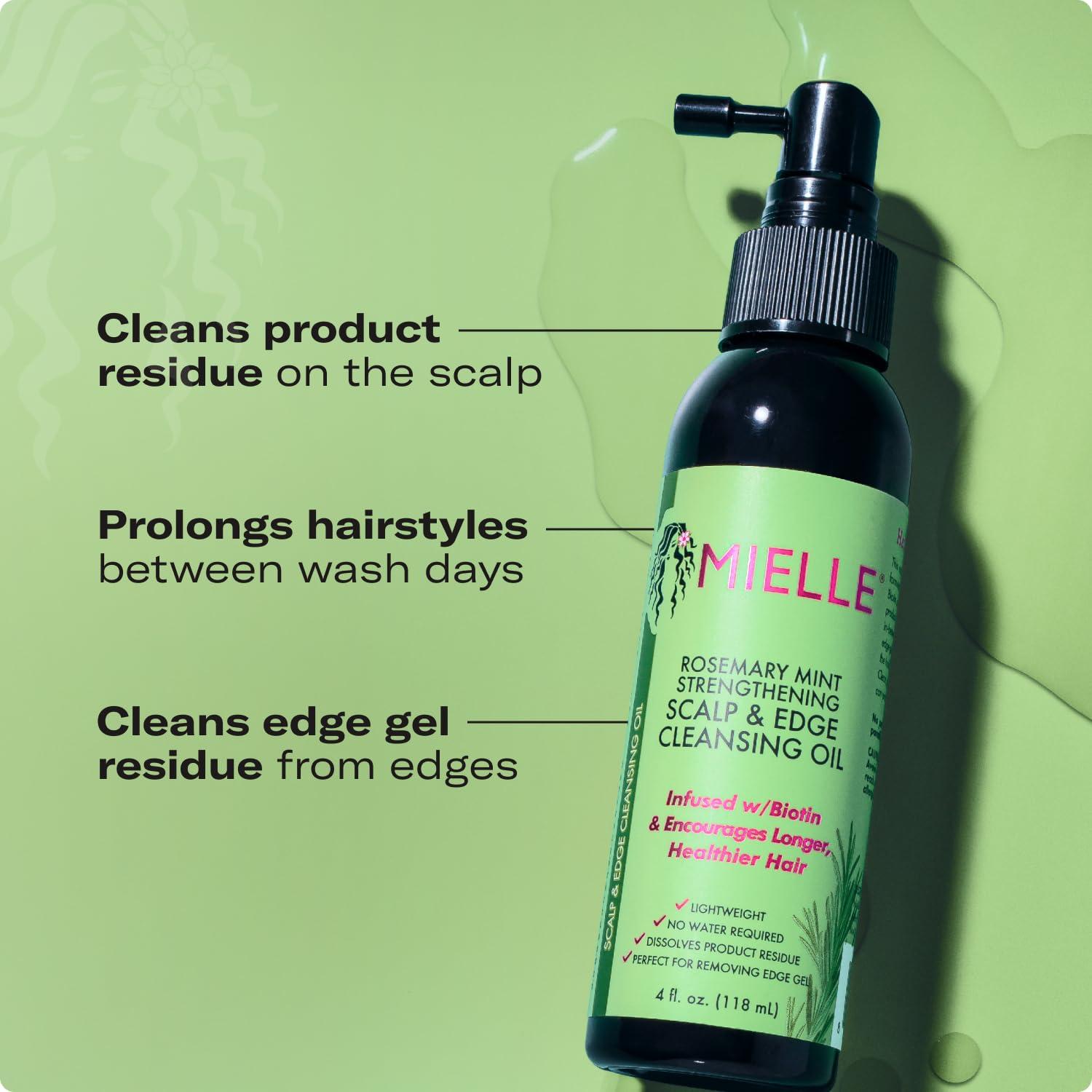 imageMielle Organics Braid Refresh Duo Rosemary Mint No Rinse Scalp amp Edge Cleansing Oil infused with Biotin Kalahari Melon amp Aloe LeaveIn Conditioner 2 Products