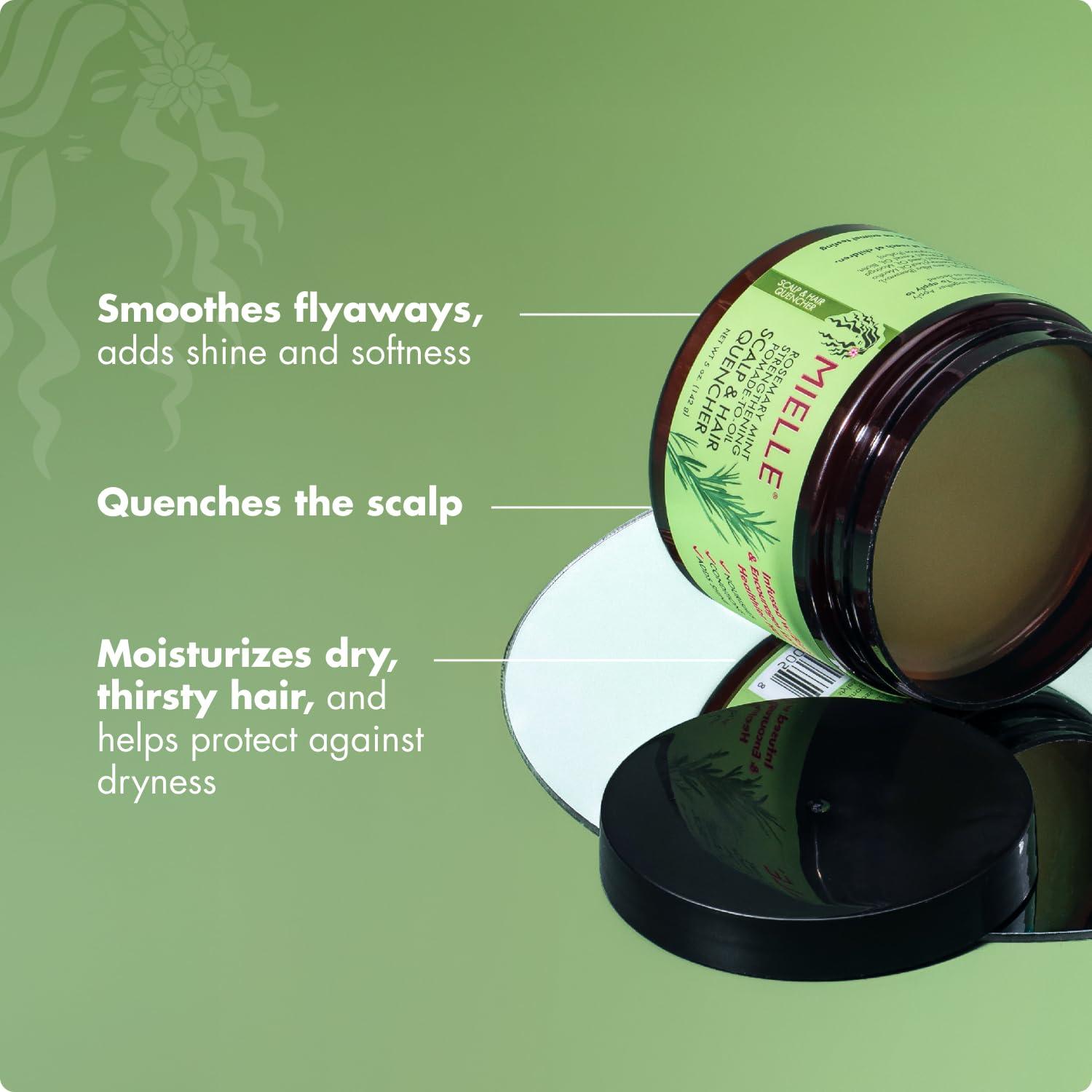 imageMielle Organics Rosemary amp Mint Hair Pomade for Women amp Men Conditioning Natural Hair Moisturizer to Quench the Scalp Lock in Wave Patterns Add Shine amp Help Protect Against Dryness 5 oz