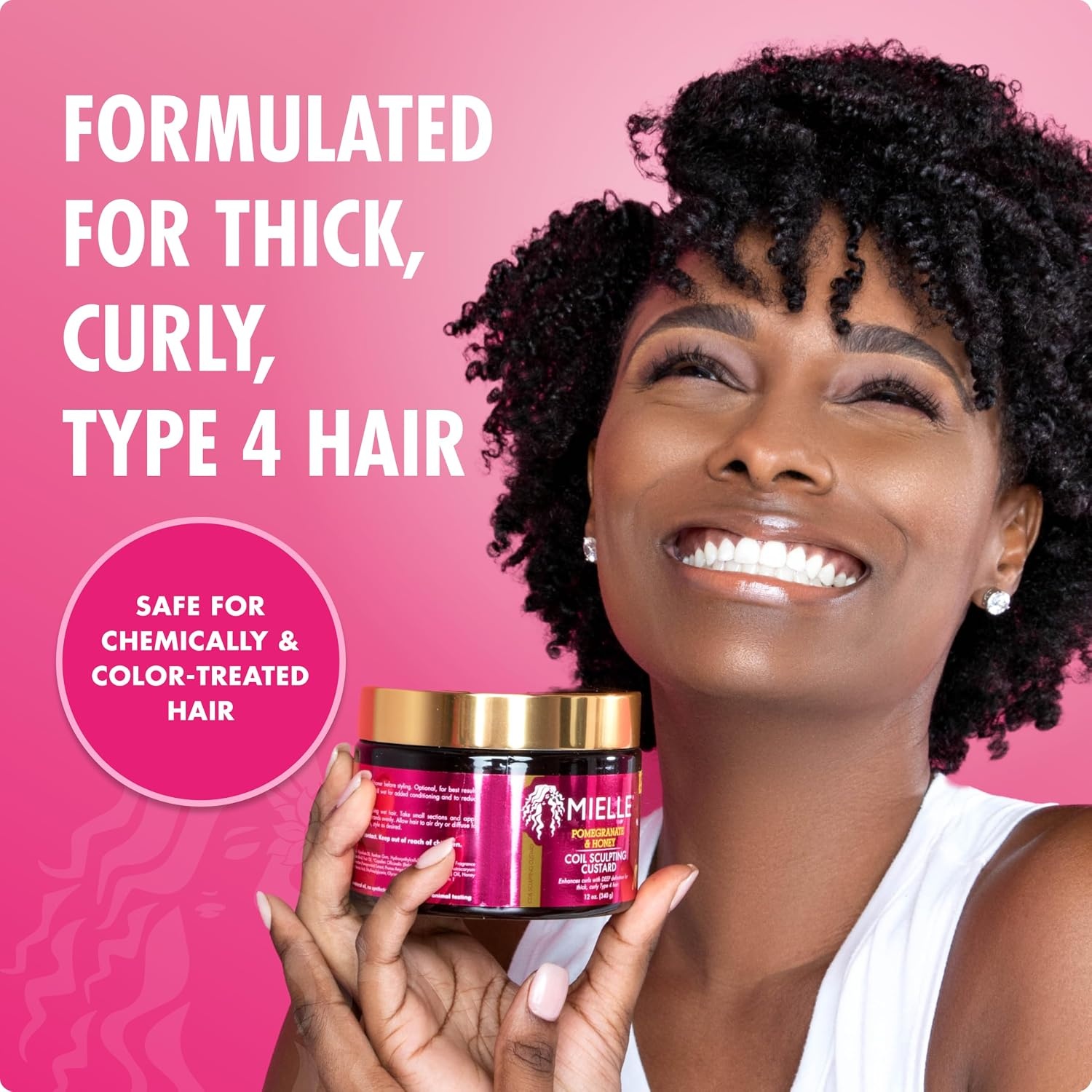 image:imageMielle 4C Styling Bundle Pomegranate Honey LeaveIn Conditioner Coil Sculpting Custard and Curl Smoothie for Curls and Coils 3 Products